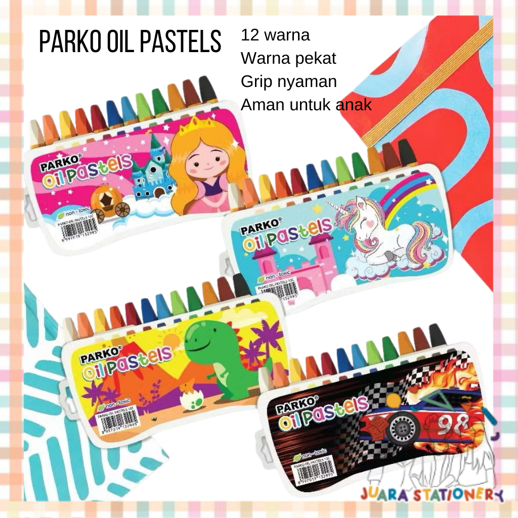 (1743) Parko Oil Pastel 12 สี / Crayon Parko Crayon Pastel Parko Crayon