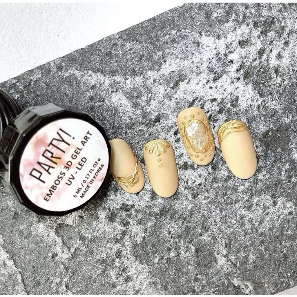 EMBOSSED 3D POT PARTY EMBOSSED CHROME PARTY EMBOSSED NAILART PARTY