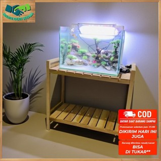 Rak Aquarium 60x36 VERNIS / Meja Aquarium/ Rak Serbaguna 2 Susun