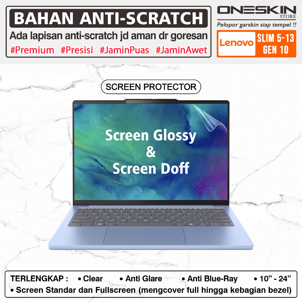 LAYAR ป้องกันหน้าจอสําหรับ Lenovo IdeaPad Slim 5 5i-13 13ARP10 Gen 10 Glossy Doff Anti Blueray