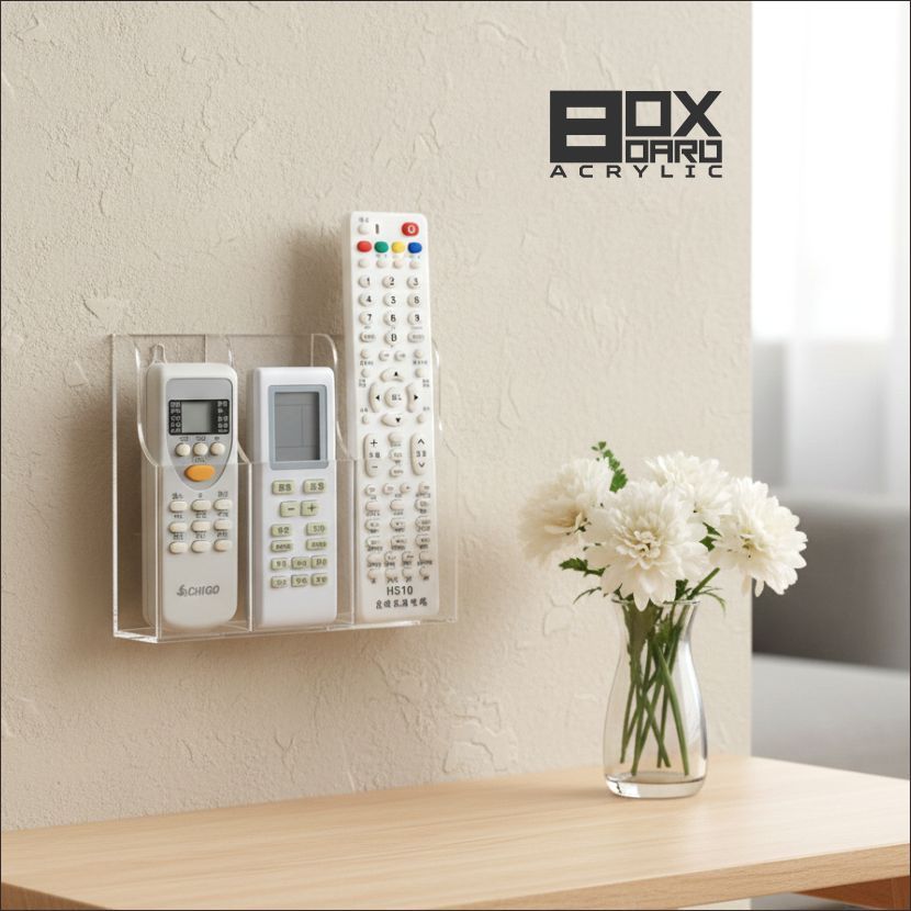 AC REMOTE STAGE PLACE / REMOTE STAND / TV REMOTE PLACE อะคริลิคใส TV AC Remote Box 1/2/3 ช่อง