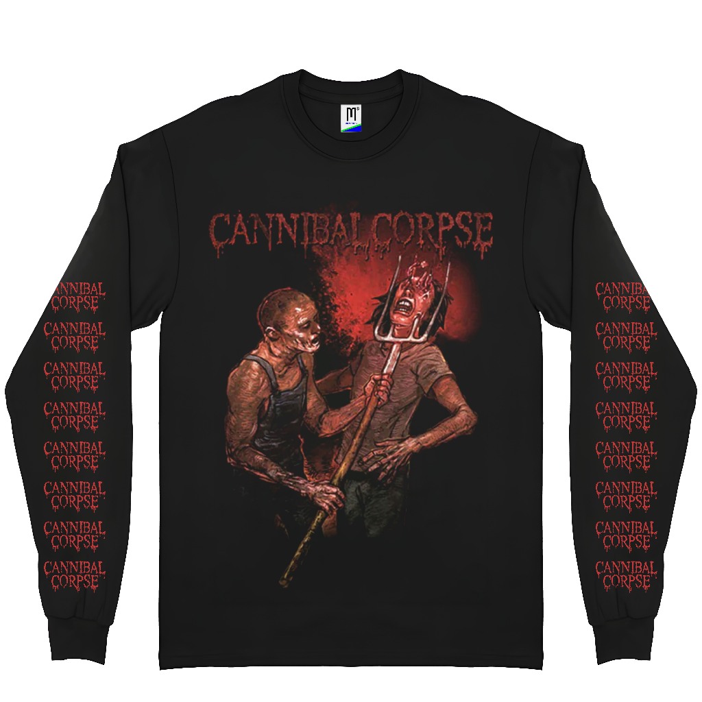 เสื้อยืดแขนยาว CANNIBAL CORPSE - PITCH FORK | เสื้อยืดเพลง | เสื้อยืดวง |