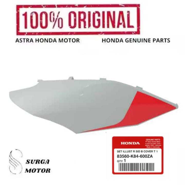 สีขาวขวาด้านข้างสําหรับHonda CRF150L K84 2017 2018 2019 2020 2021 2022 2023 2024 225 83560K84600ZA 8
