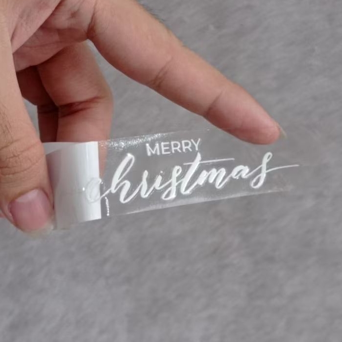 สติ๊กเกอร์คริสต์มาส UV DTF 12 ชิ้น/สติ๊กเกอร์ธีมคริสต์มาส/สติ๊กเกอร์ UV DTF