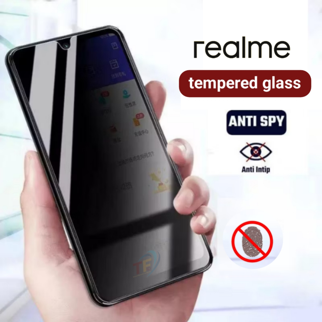 TG เต็มป้องกันสายลับ realme C71 C75 C75X C15 C17 C12 C11 C10 C1 C2 C2S C3 C20 C20A C21 C21Y C25 C25S