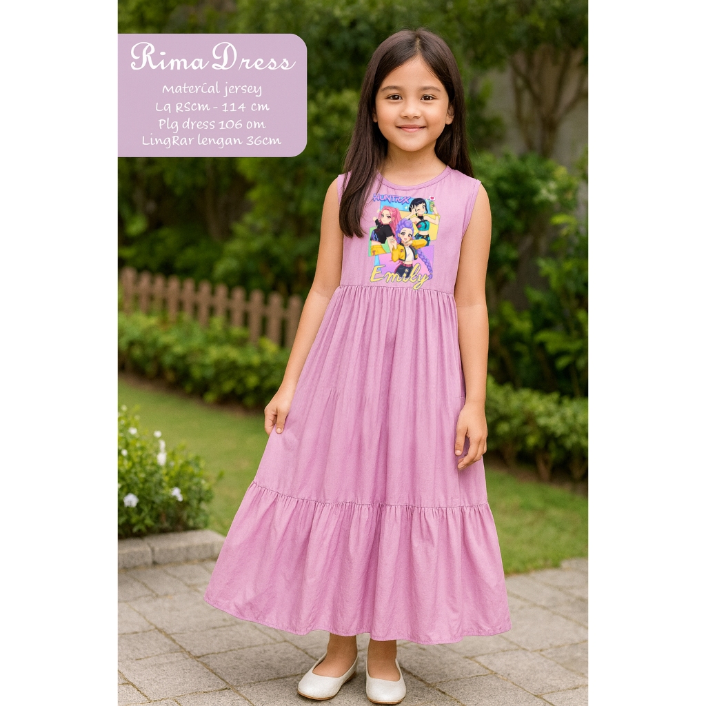 Huntrx Golden Soda Pop Dress สําหรับเด็ก / เสื้อผ้าเด็กผู้หญิง Kpop