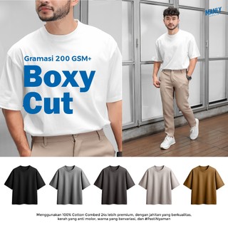 Premium Boxy Crop T-shirt Kaos Boxy Fit with Cotton Combed 24s 200 gsm+