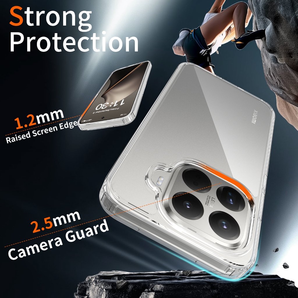 CASE XIAOMI 15T / 15T PRO / 14T / 14T PRO / 13T FUSE HYBRID CRYSTAL CLEAR ACRYLIC CASE