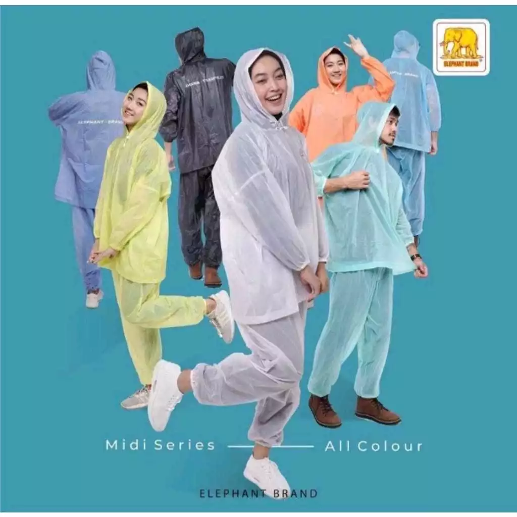 MIDI เสื้อกันฝนผู้ใหญ่แบบชุดเสื้อกางเกง F1067 thumbnail 3