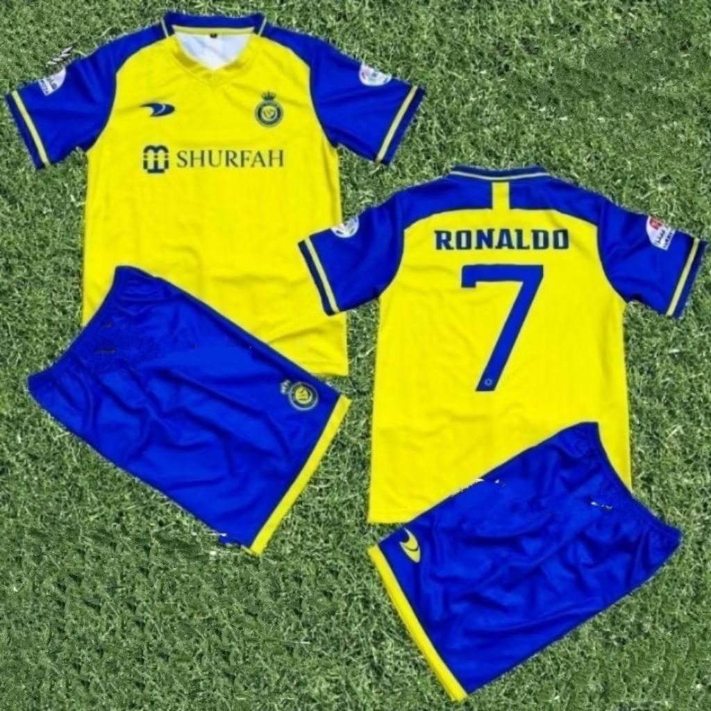 UNK AL NASSR RONALDO เสื้อฟุตบอลเด็ก/เสื้อฟุตบอลเด็ก AGED 6 - 15 ปี