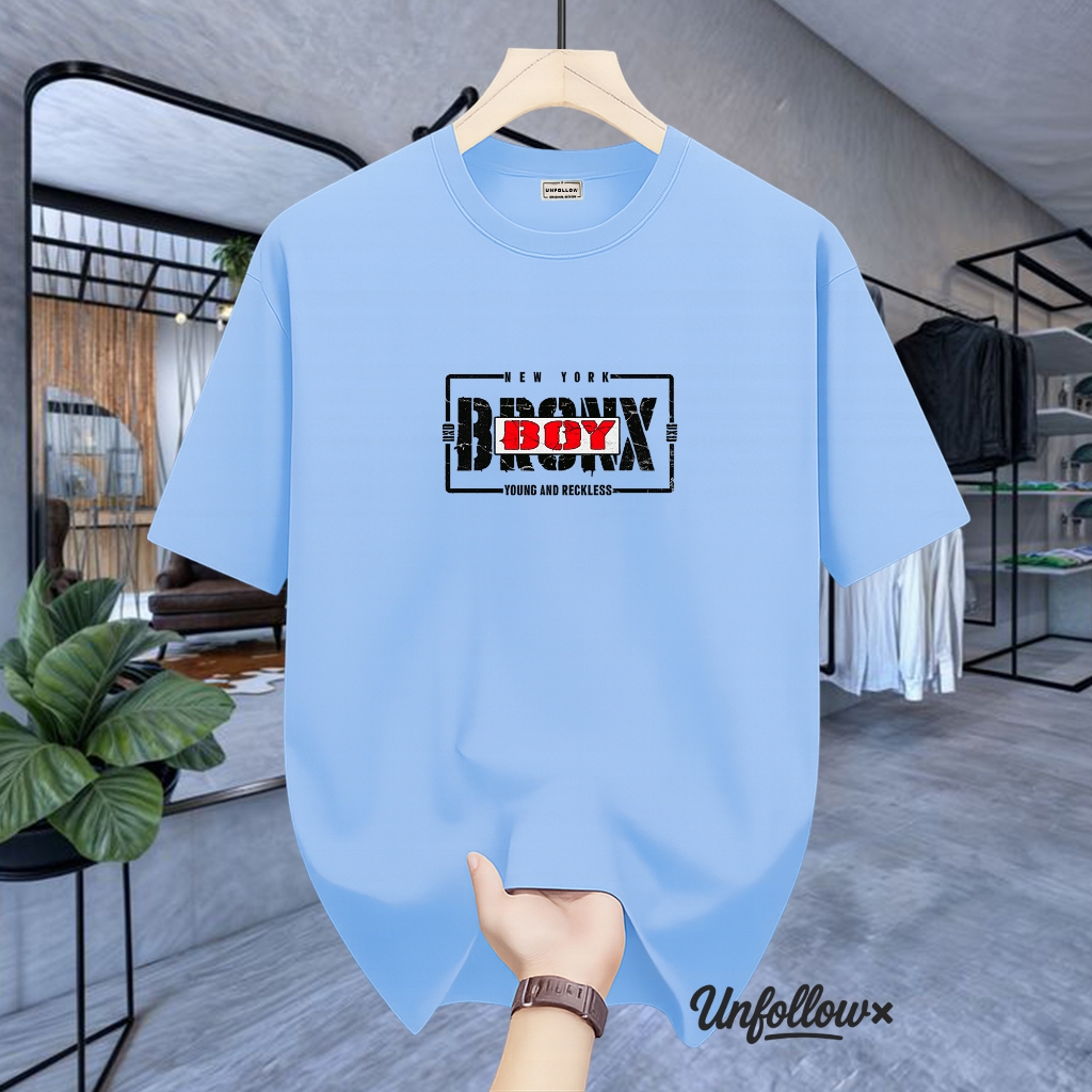 KATUN Unfollow - เสื้อยืดพรีเมี่ยม Distro พร้อมโลโก้ Dtf พิมพ์นิวยอร์ก Bronx Boy สีดําสีแดง 24s ผ้าฝ