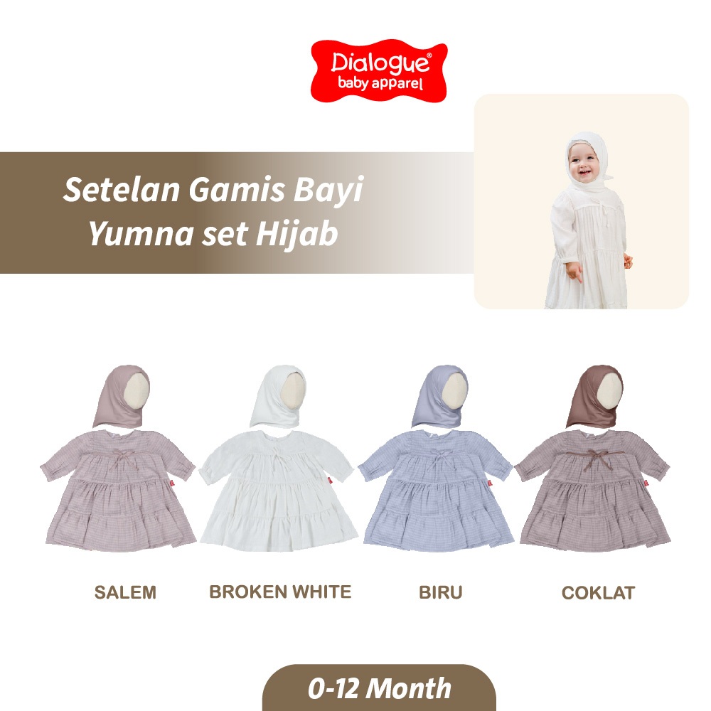 Dialogue Baby Apparel Gamis Set Hijab Baby Girl Yumna Series
