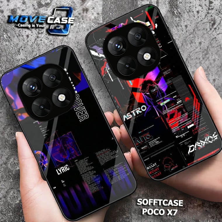 HP MV621 Softcase Glass Glitter Glass POCO X7 - เคสโทรศัพท์ POCO X7 - เคส POCO X7 - ซิลิโคน POCO X7 