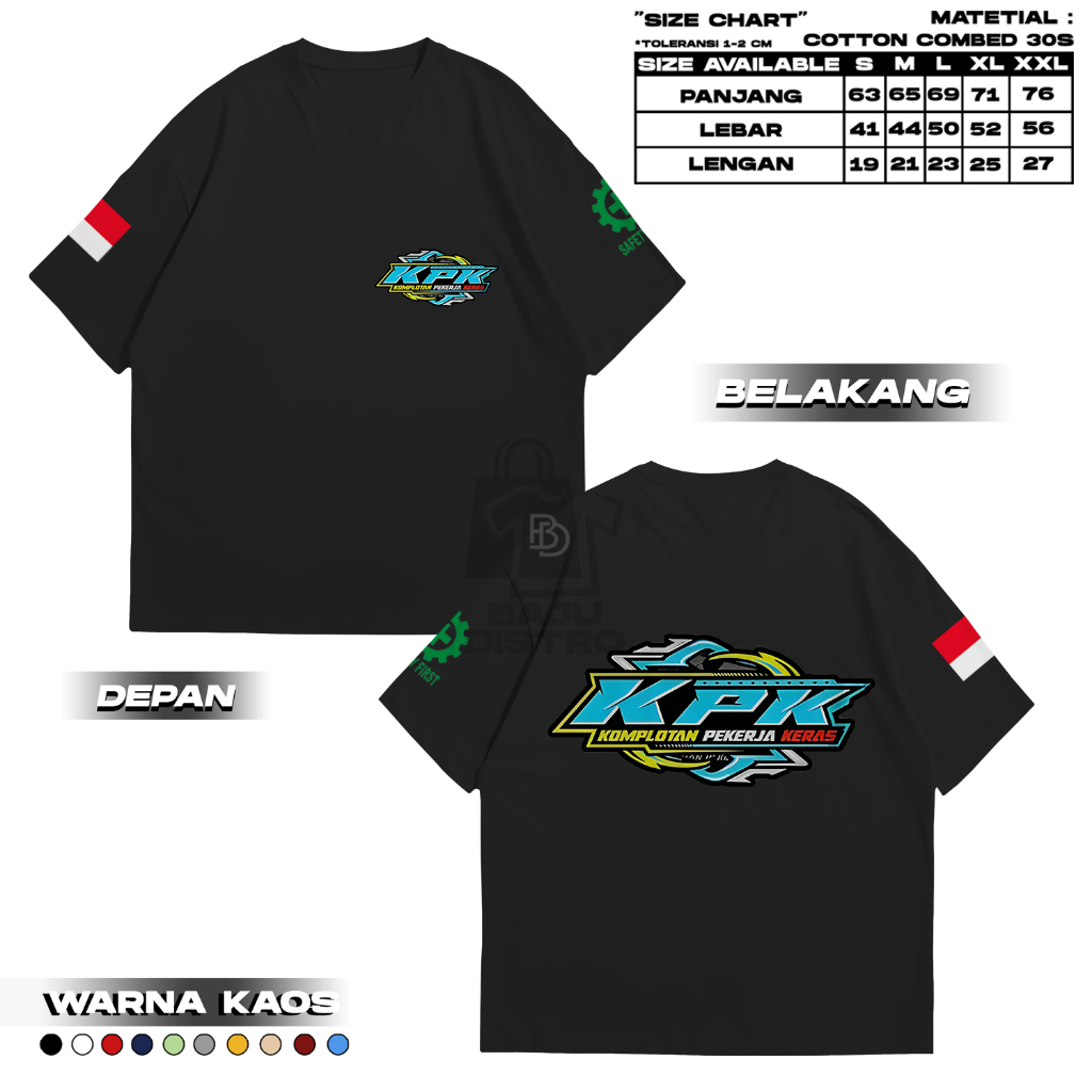 KATUN HARD WORKER COMPLOTAN DISTRO T-SHIRT (KPK) - เสื้อยืด Hard คนงานขนาดกะทัดรัด - เสื้อยืดผู้ชาย 