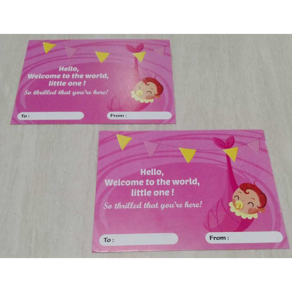 New Born Greeting Card/New Born Card Motif 2 Sold Per Piece