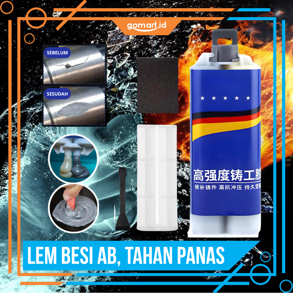 AB กาวเหล็กทนความร้อน 50ml - กาวโลหะทนความร้อน AB 50ml - กาวกาวอุตสาหกรรม AB 50ml