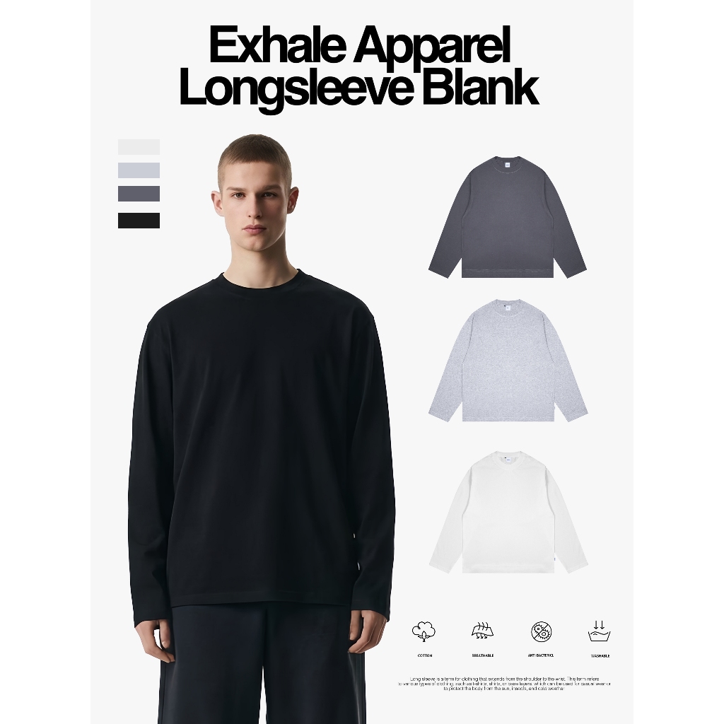 Exhale Apparel Oversize Plain Long sleeve Blank