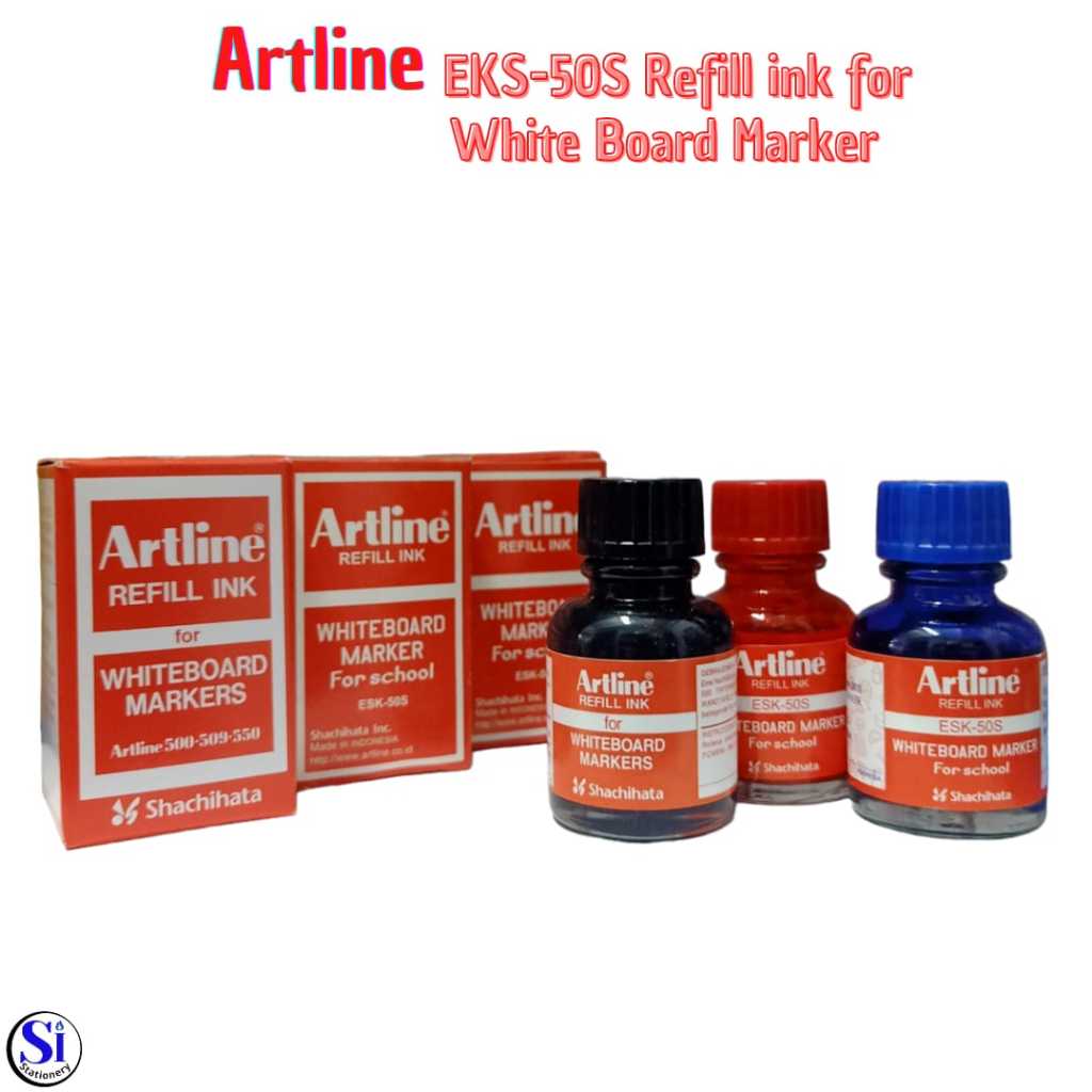 MERAH Artline EKS-50S หมึกเติมสําหรับปากกาไวท์บอร์ดสีน้ําเงินสีดําสีแดงเปลี่ยนหมึกสําหรับดินสอไวท์บอ