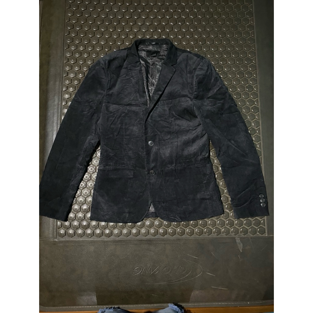 LUXURY BRANDED BLACK H&M CORDUROY BLAZER