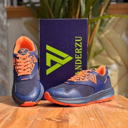 Vanderzu FR302 Original Navy Orange รองเท้าผ้าใบกีฬาวิ่งกลางแจ้งสําหรับบุรุษและสตรี
