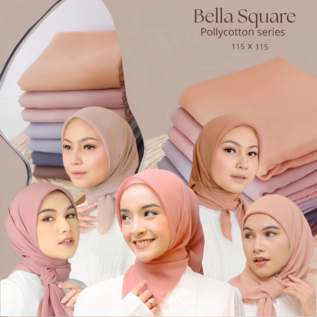 Bella Square Polycotton Square Hijab PART 2