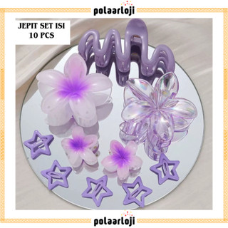 PA JEPITAN RAMBUT KOREA SET ISI 10 PCS/JEPIT RAMBUT MOTIF KAMBOJA IR134