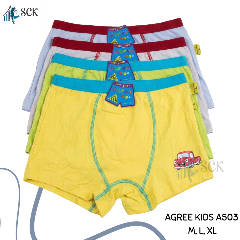 KATUN COTTS 3 / Boys Boxer Brief A-503 ; 6166 ; 6169 ; 6168 Premium Cotton Spandex - Boys Lingerie -