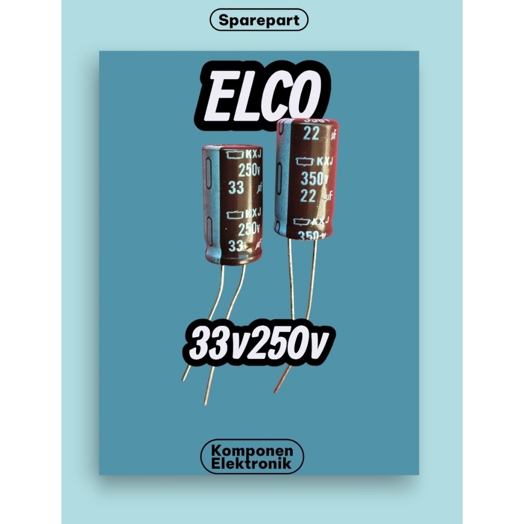 ELCO 33uf/250v เครื่องคอนเดนเซอร์อิเล็กทรอนิกส์