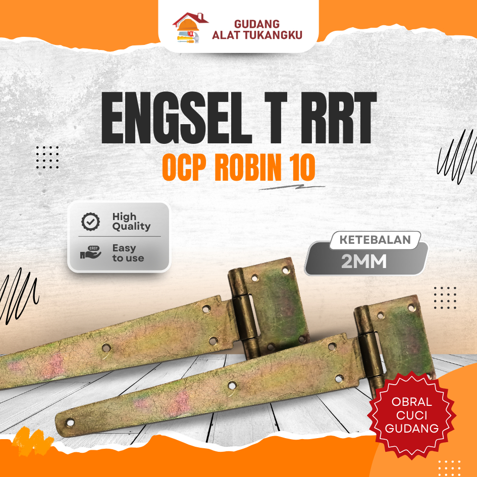 ที RRT OCP โรบิน 10 นิ้ว (25 ซม.) บานพับหนา 2 มม. / ประตูโกดัง & แผ่นเหล็ก บานพับรั้ว