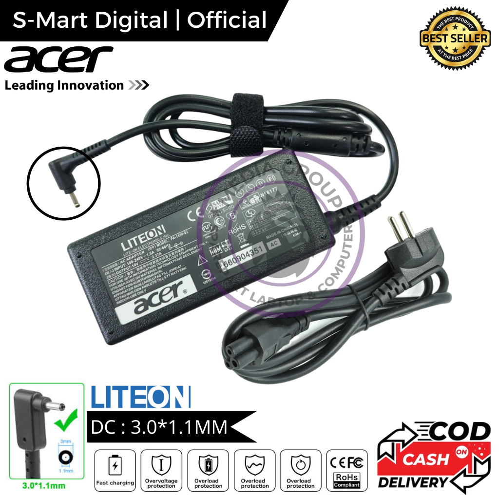 Acer TravelMate P214-51 P214-51G P214-52 P214-53 45W อะแดปเตอร์ชาร์จ