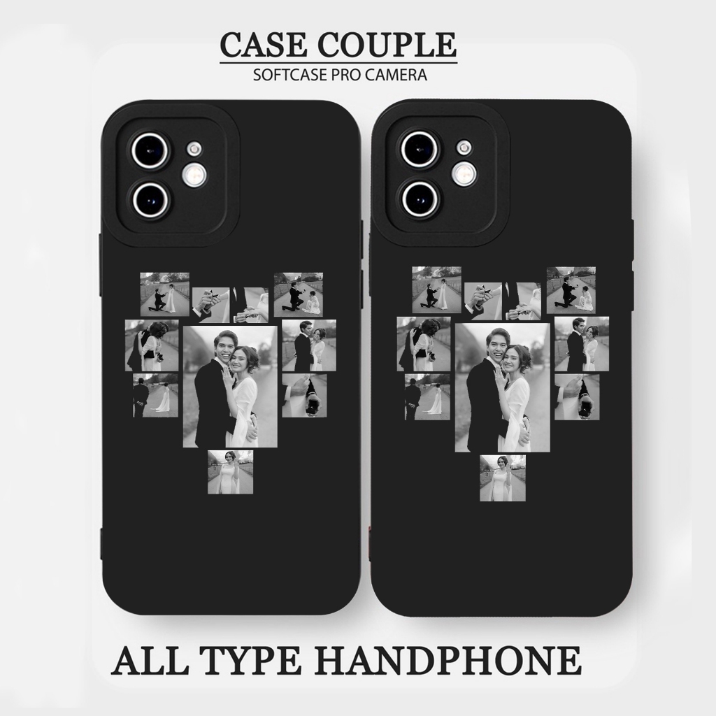 HP CUSTOM CASE 10 PHOTOS LOVE BLACK WHITE COUPLE SOFTCASE SILICON PROCAMAERA READY FOR ALL TYPES OF 
