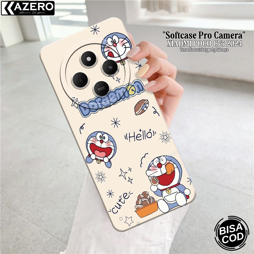 Softcase Hp Xiaomi Poco C75 2024 แฟชั่นล่าสุดกรณีการ์ตูน Xiaomi Poco C75 ซิลิโคน Pro ปลอกกล้อง Xiaom