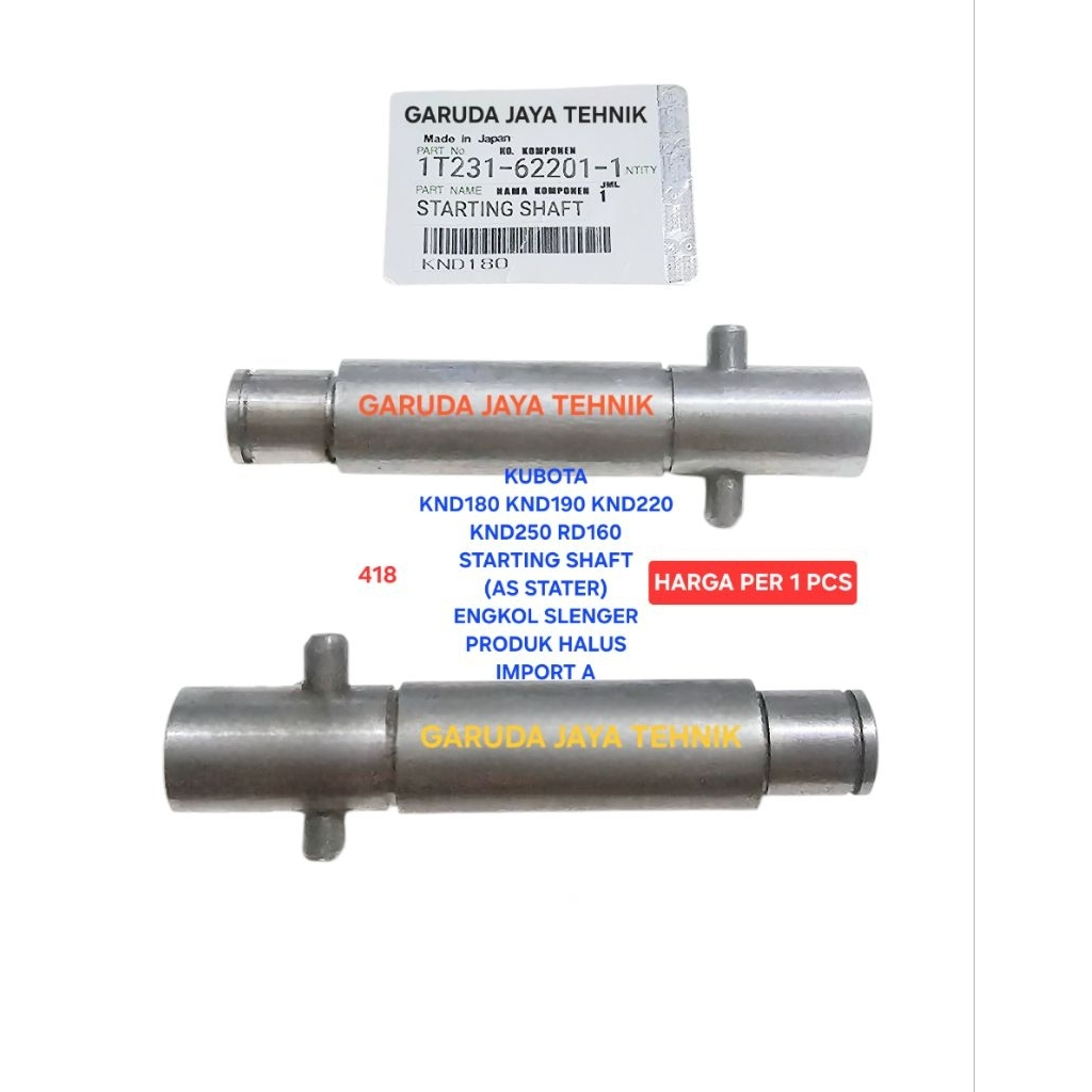 เครื่อง MESIN Kubota KND แกนสตาร์ทคูโบต้า Kubota As ข้อเหวี่ยง Kubota เช่น slenger Kubota KND180 KND