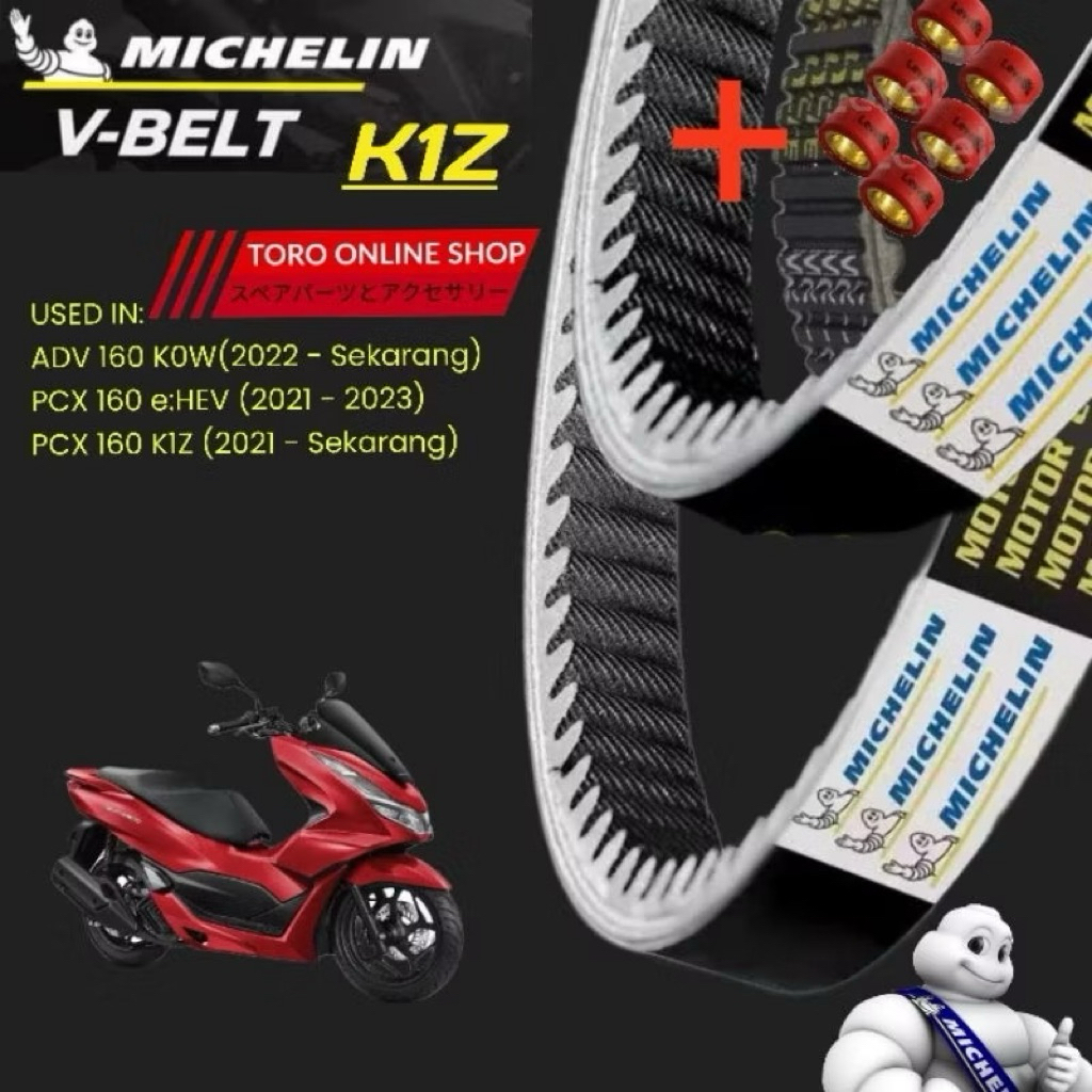 Michelin v belt van belt honda adv 160 pcx 160 รหัส K1Z vbelt racing epdm วัสดุจาก michelin สําหรับ 