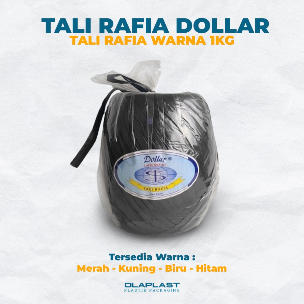 1กก. Black Dollar Rapia Rope Rapiah Rope 1กก. Black Dollar Raffia Rope