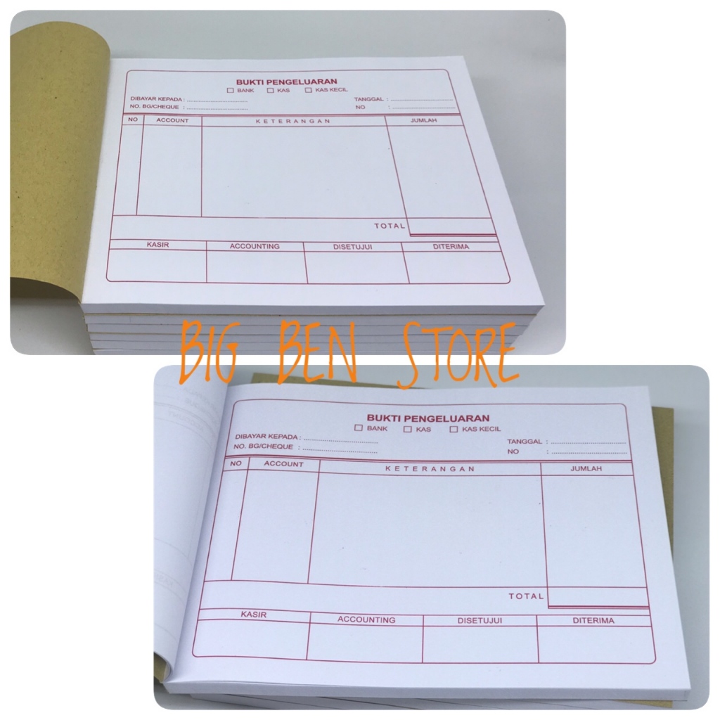BANK EXPLANATION PROOF Proof Cash Out Small Cash HVS ขนาด 1/2 FOLIO
