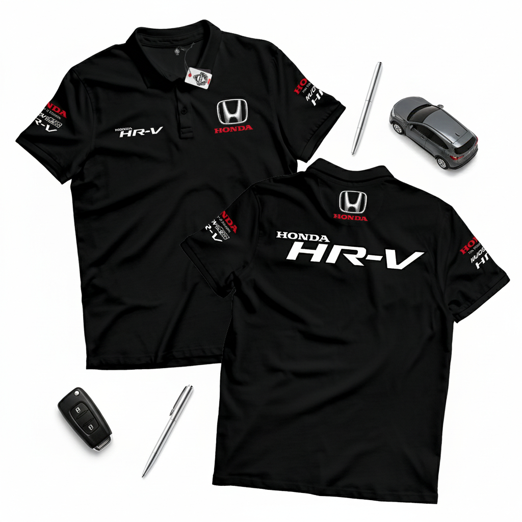 KARIMAKE เสื้อโปโล Distro Unisex Car HONDA HRV เสื้อคอปก