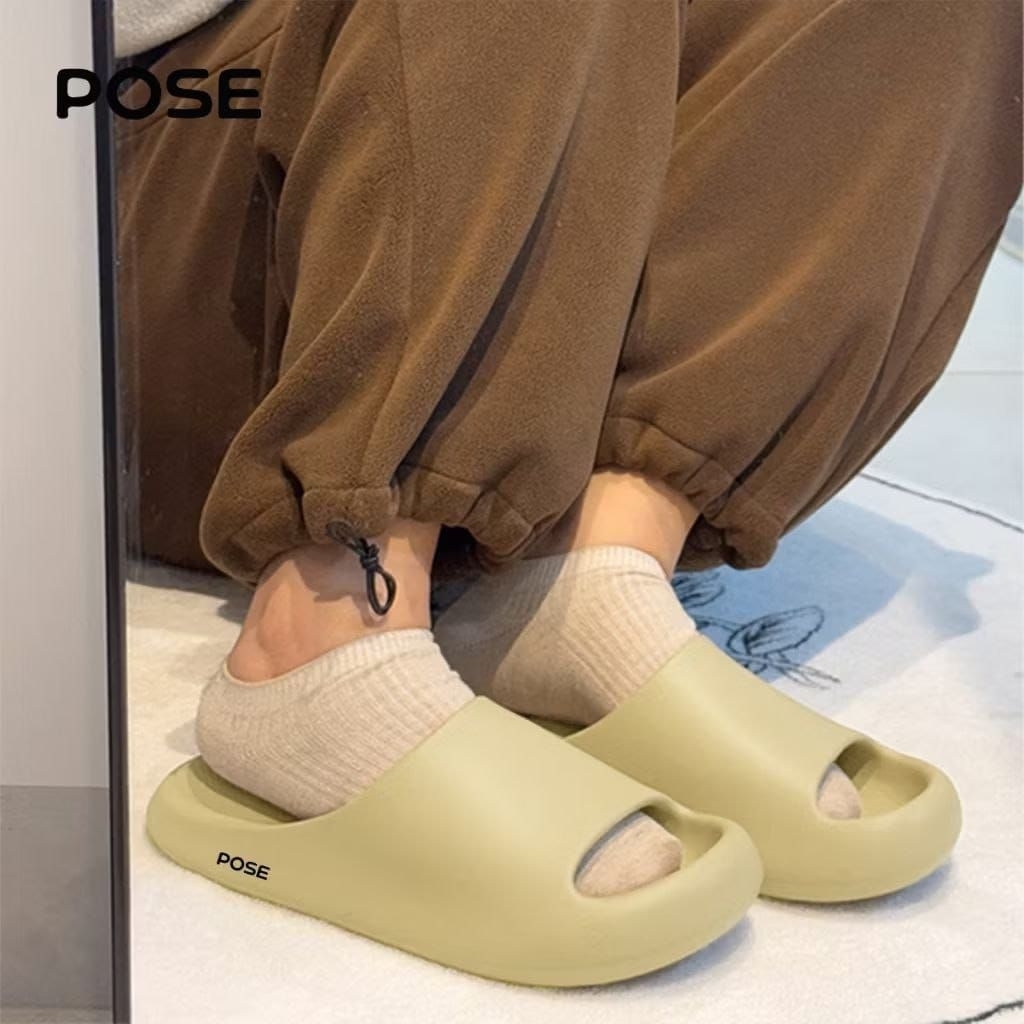POSEE SLOP SANDALS สําหรับผู้ชายและผู้หญิง TRENDY RUBBER SLOP SANDALS