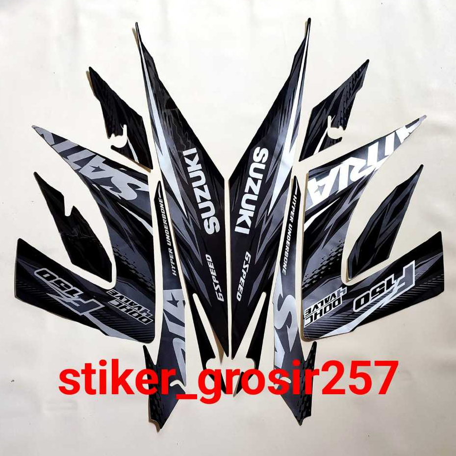 สติ๊กเกอร์ STRIPING LES LIST BODY MOTORCYCLE SUZUKI SATRIA FU F150 2013 FACELIFT สีดํา