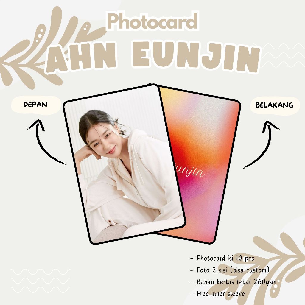 (10 ชิ้น) AHN EU N JIN PHOTOCARDS