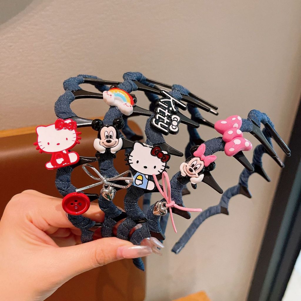ETH174 HELLO MINNIE JEANS VARIATION BANDANA HEADSET COMB SERIES