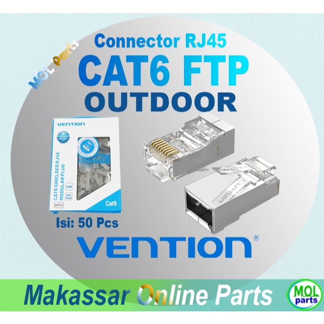ขั้วต่อ RJ45 Cat6 Cat 6 FTP Outdoor Vention