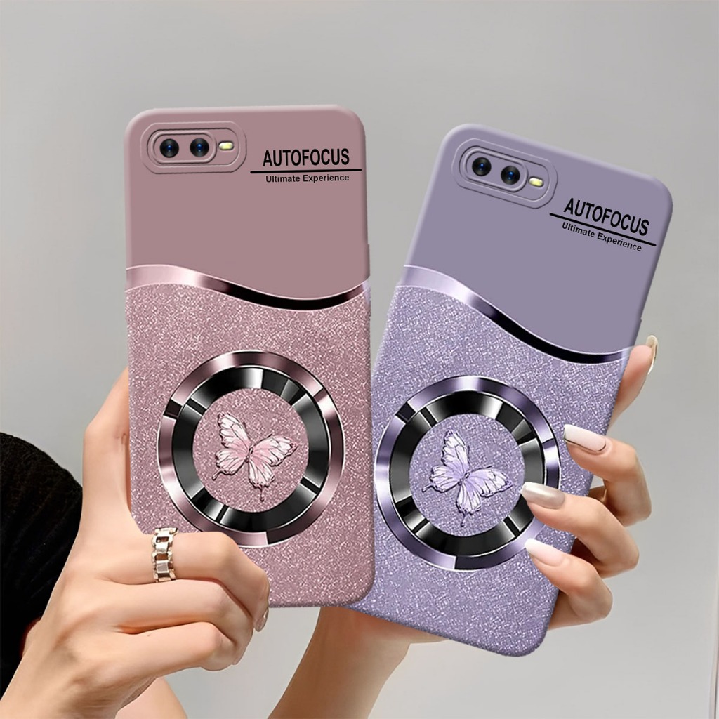 (FA-01) OPPO A3S - REAL C1 Softcase Procamera Silicon Case cicle bttrfly motif best Silicon - Casing