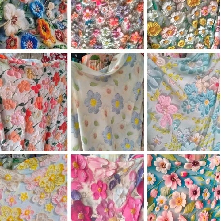 KATUN New motif ผ้าคอตตอนเรยอน motif, ราคาที่ระบุ/เมตรครึ่ง (0.5 mtr)