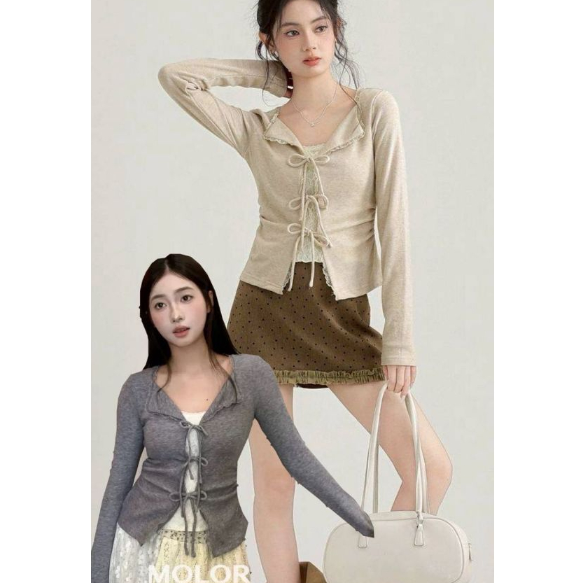 ริบบิ้นด้านบนเกาหลี CYU6390 ลูกไม้รวมกัน