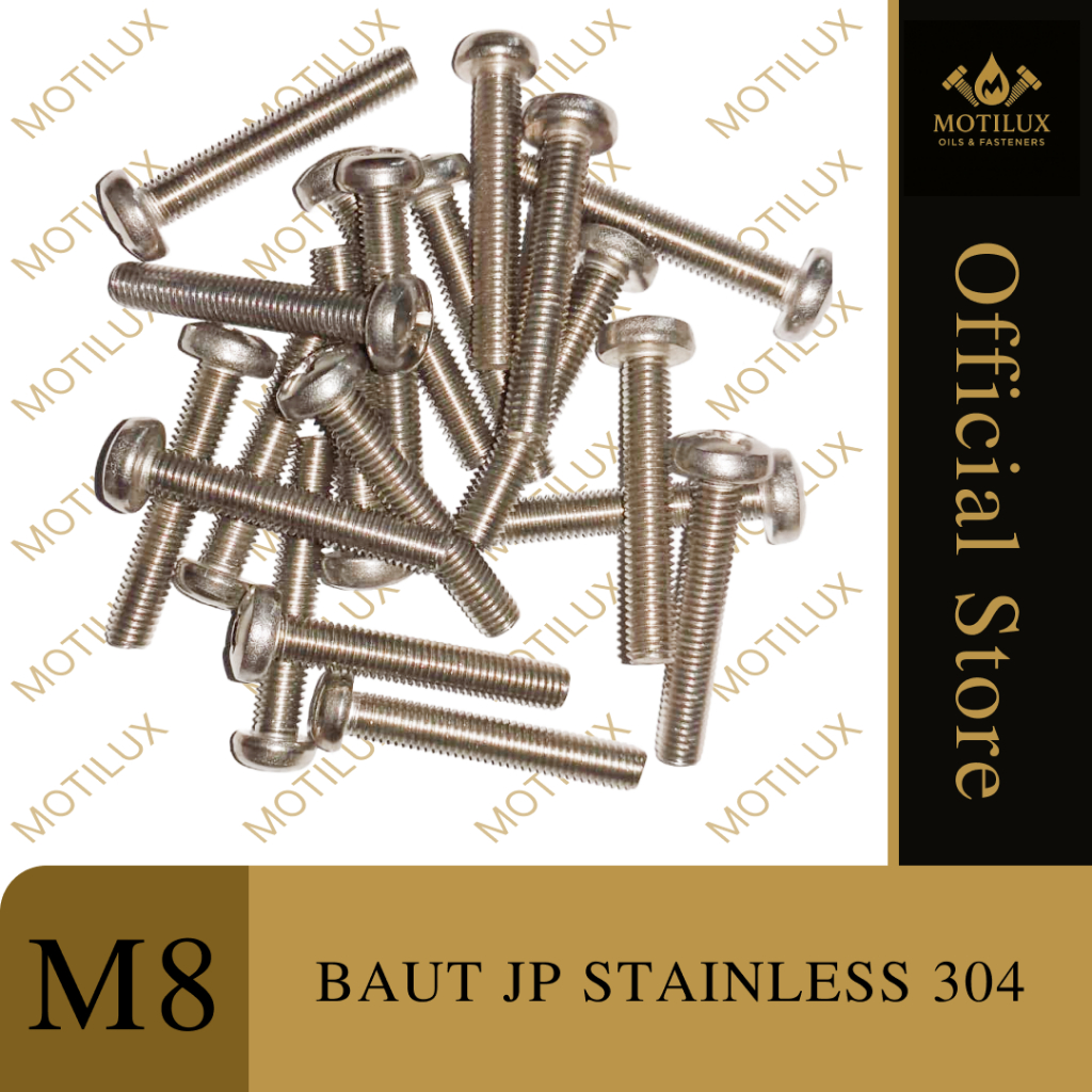 JP STAINLESS 304 M8 BOLTS