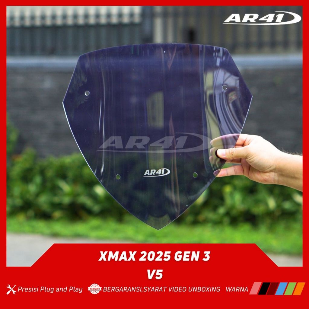 ที่บังแดดกระจกหน้ารถมอเตอร์ไซค์ | Yamaha XMAX NEW เชื่อมต่อ GEN 3 2025 | V5 AR41