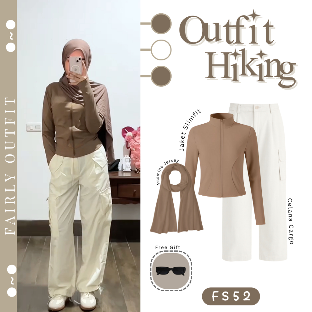 Chelsea Oneset Sports Trendy (Pashmina + Jacket + Pants) ชุดกีฬา 4in1 - FS51