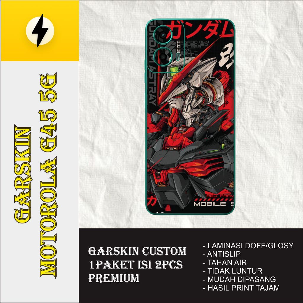 GARSKIN/STICKER MOTOROLA G45 5G TOP MOTIF ฟรี REQUEST CUSTOM DESIGN AS YOU LIKE - CONTENTTS 2 ชิ้น