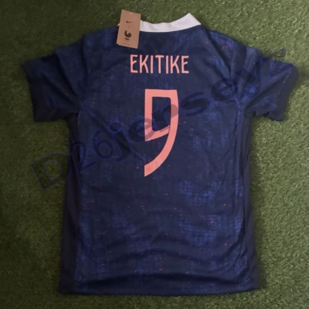 France Home Jersey 2025 / 2026 + Print Nameset EKITIKE 9 / Custom like OFFICIAL Fon